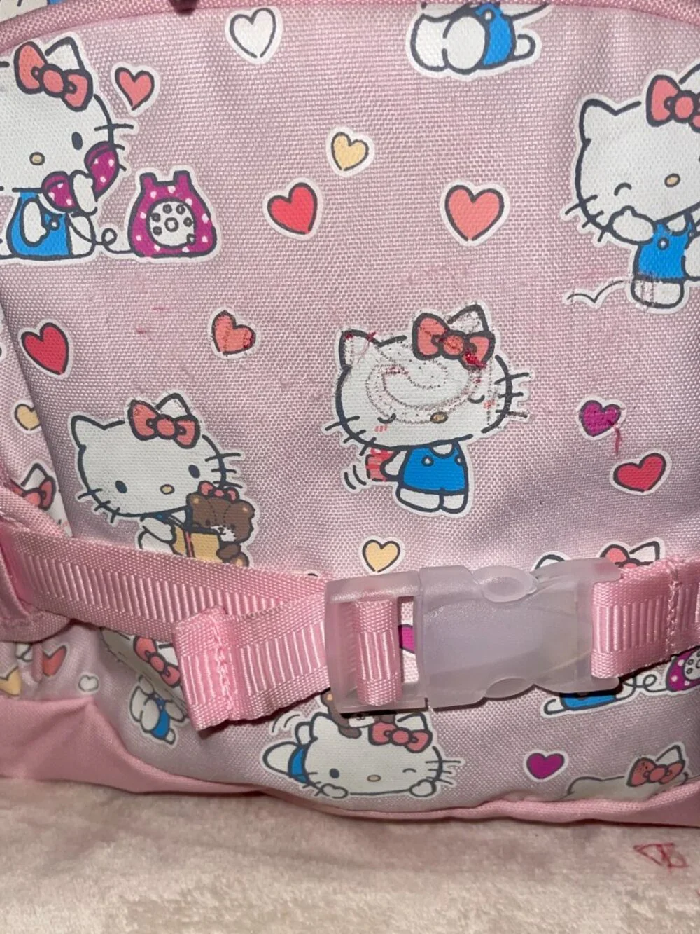 Pottery Barn Kids Hello Kitty Hearts Mackenzie Large Backpack Pink NWOT